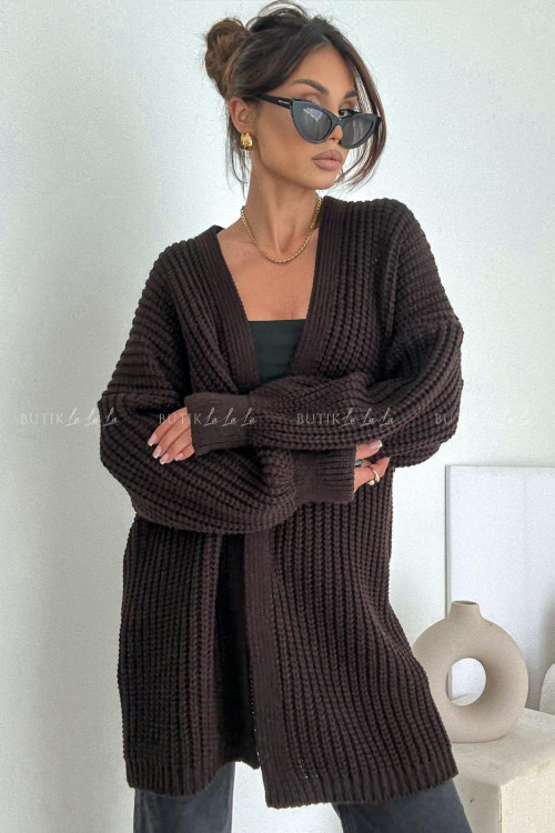 Kardigan ciemna czekolada Flori