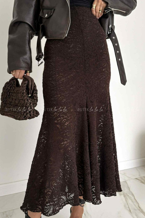 Spódnica koronkowa brązowa Lisa 3