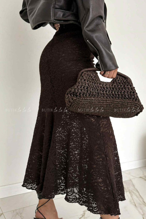 Spódnica koronkowa brązowa Lisa 7