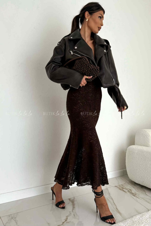 Spódnica koronkowa brązowa Lisa 8