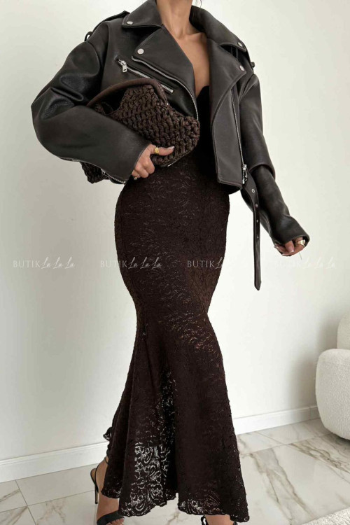 Spódnica koronkowa brązowa Lisa