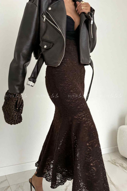 Spódnica koronkowa brązowa Lisa 10