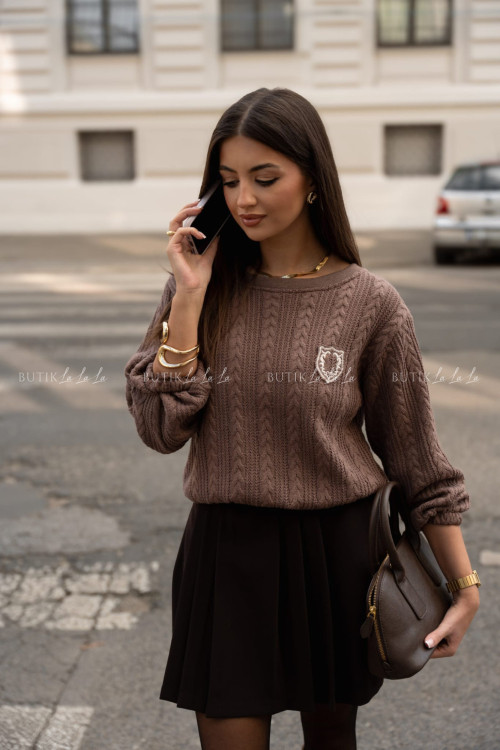 Bluzka dzianinowa kawowa Hogwart 2