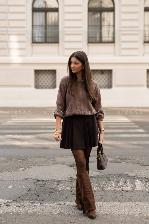 Bluzka dzianinowa kawowa Hogwart 1