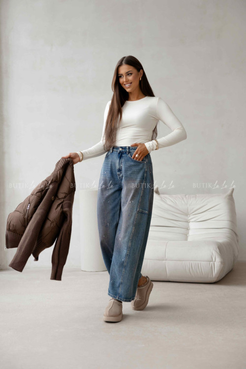 Bluzka na długi rękaw biała Paolo 1