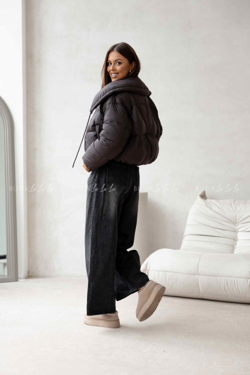 Kurtka o krószym kroju brązowa Seville 2