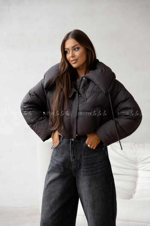 Kurtka o krószym kroju brązowa Seville 3