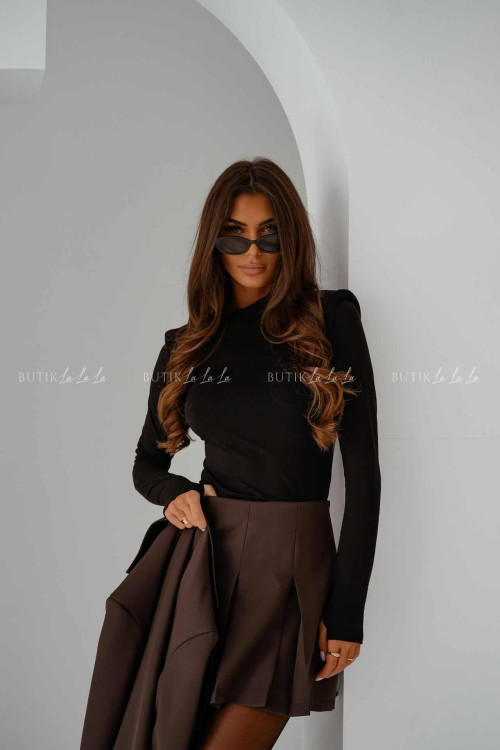 Bluzka z półgolfem czarna Ferlie 1