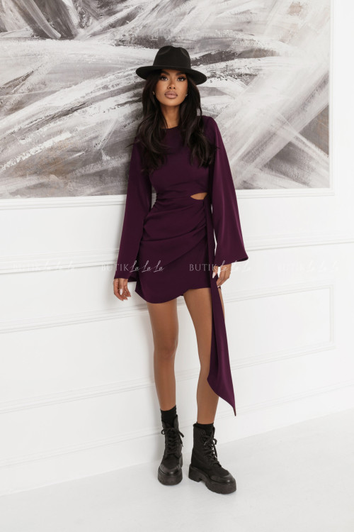 Sukienka mini bordowa Noir 1