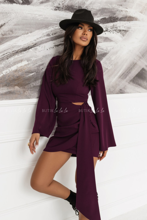 Sukienka mini bordowa Noir