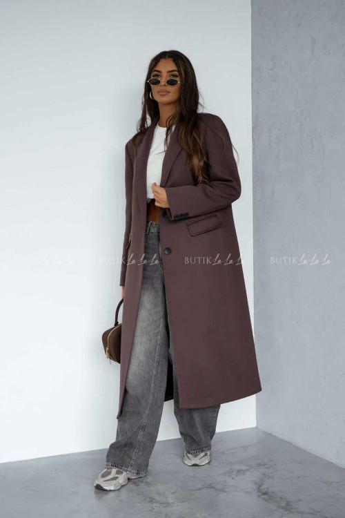 Płaszcz bawełniany brązowy Tromie 1