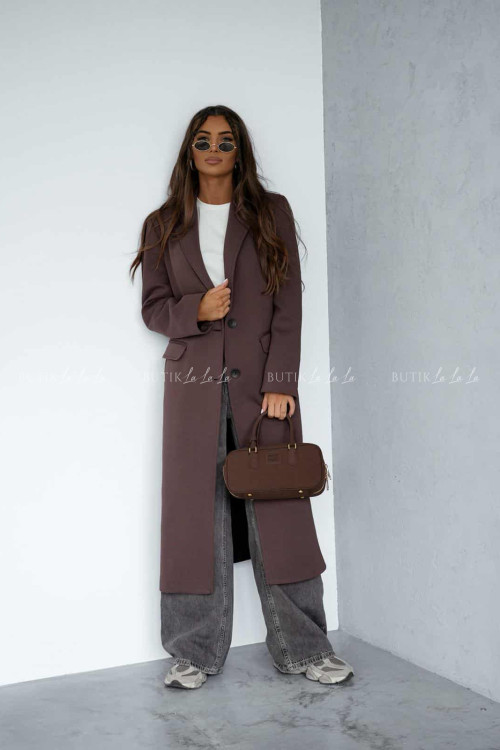 Płaszcz bawełniany brązowy Tromie 2