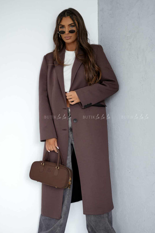 Płaszcz bawełniany brązowy Tromie