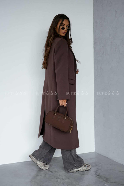 Płaszcz bawełniany brązowy Tromie 3