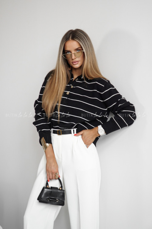 Bluzka czarna w paski Elodi 2