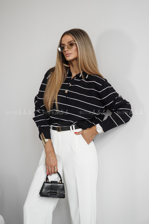 Bluzka czarna w paski Elodi 5