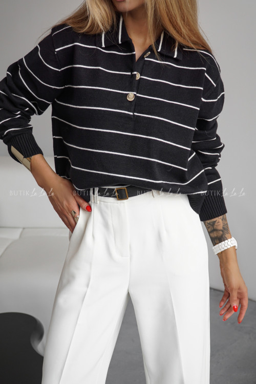 Bluzka czarna w paski Elodi 8
