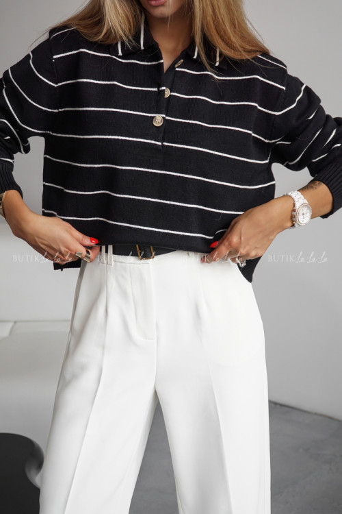 Bluzka czarna w paski Elodi 9