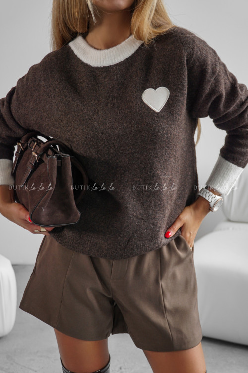 Sweter brązowy Heart 2
