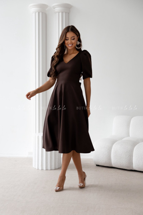 Sukienka midi czekoladowa Anderson 1