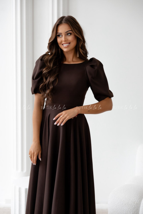 Sukienka midi czekoladowa Grande 2