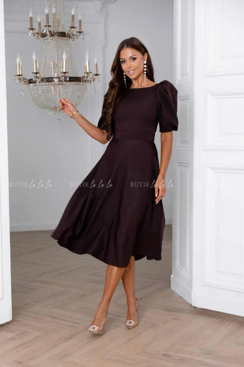 Sukienka midi czekoladowa Grande