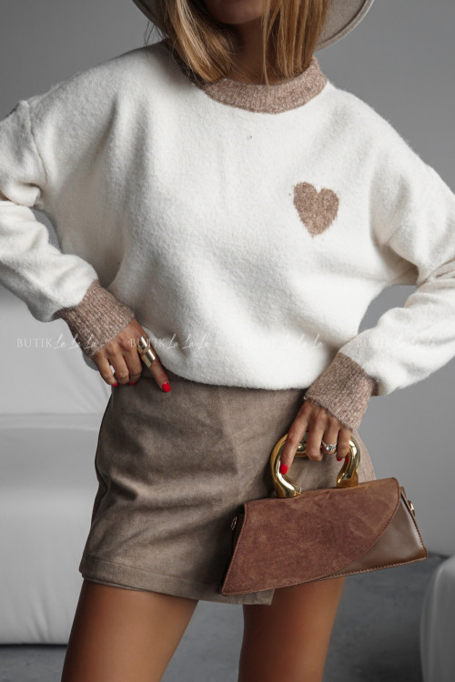 Sweter kremowy Amore 2