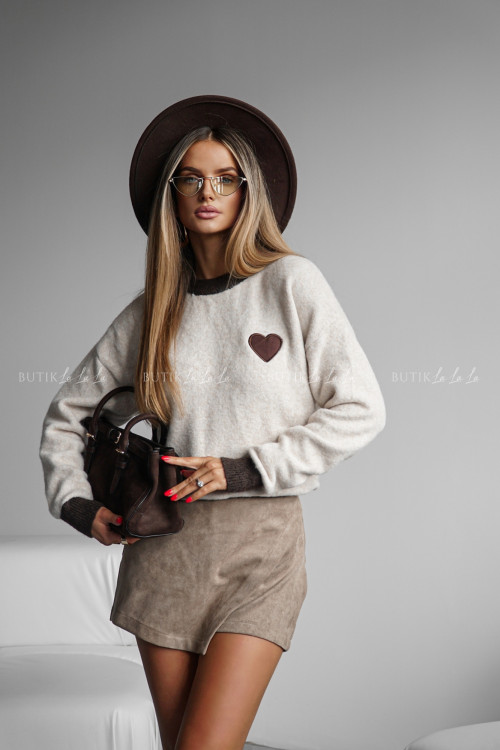 Sweter beżowy Heart 4