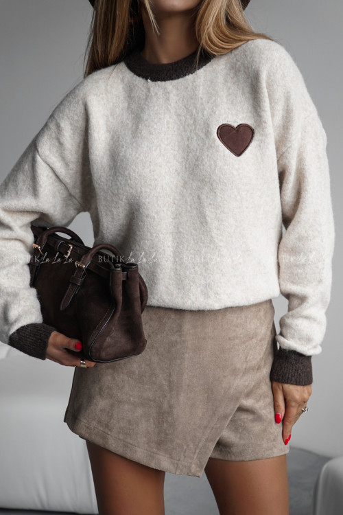 Sweter beżowy Heart 5