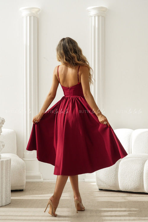 Sukienka midi bordowa Norway 2