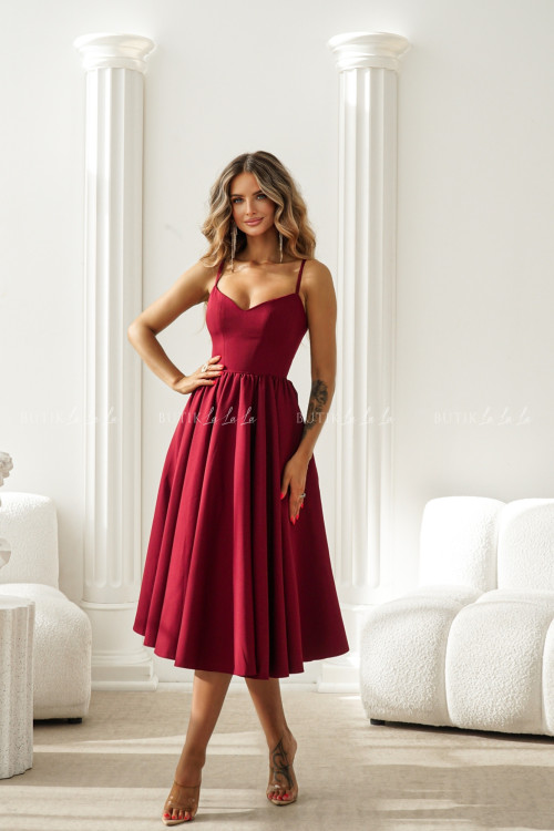 Sukienka midi bordowa Norway 6