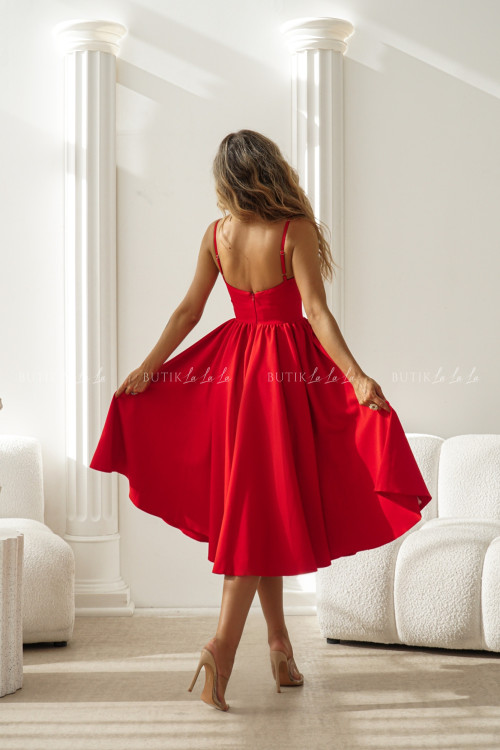 Sukienka midi czerwona Norway 1