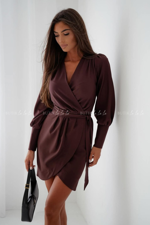 Sukienka mini czekoladowa Almeria 2