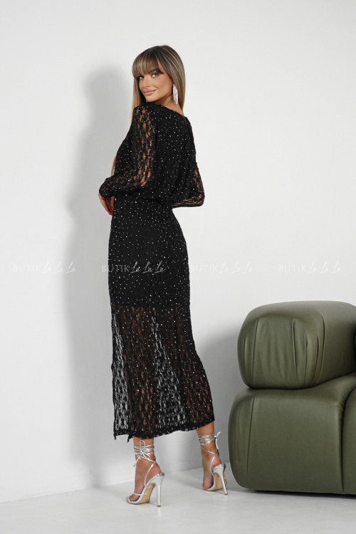Sukienka koronkowa czarna Missou 4
