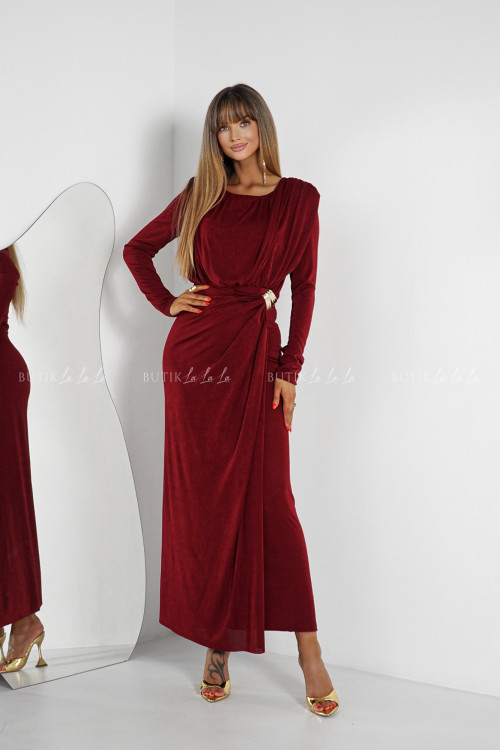 Sukienka bordowa Melodyna 3