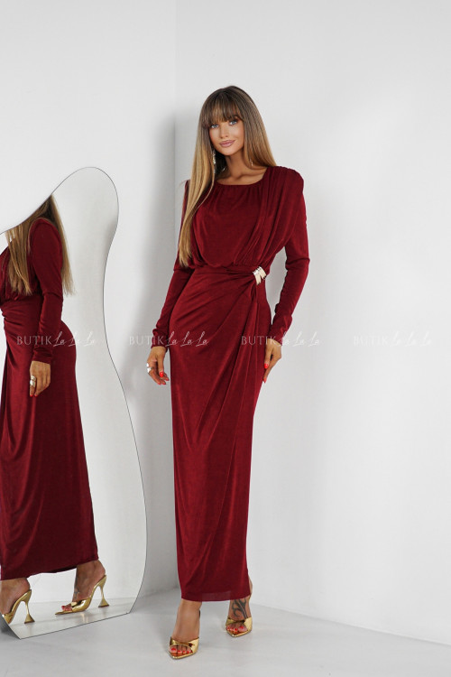 Sukienka bordowa Melodyna 4