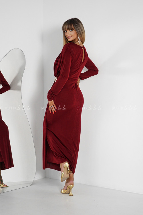 Sukienka bordowa Melodyna 7