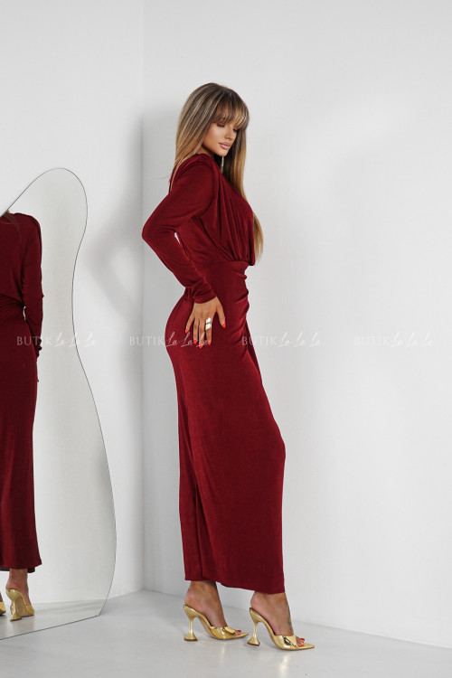 Sukienka bordowa Melodyna 8