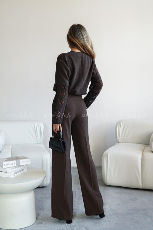 Spodnie materiałowe brązowe Palermo 1