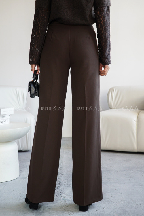 Spodnie materiałowe brązowe Palermo 3