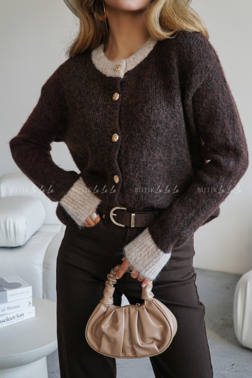 Sweter rozpinany brązowy Bonnie 2