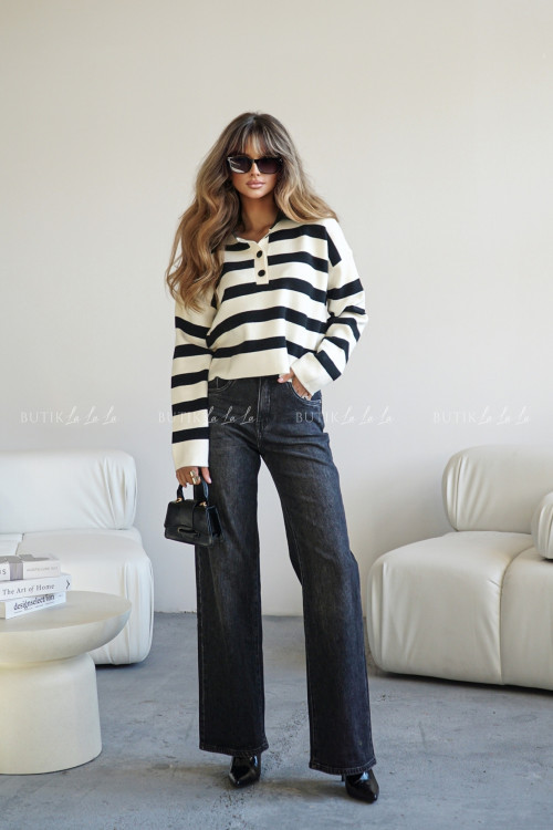 Spodnie jeansowe grafitowe Astero