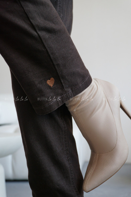 Spodnie jeansowe brązowe Daley 10