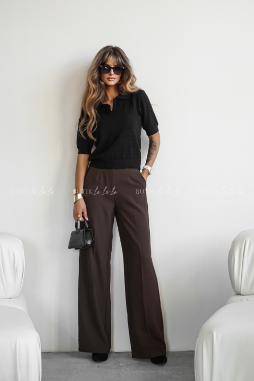 Spodnie materiałowe brązowe Palermo 7