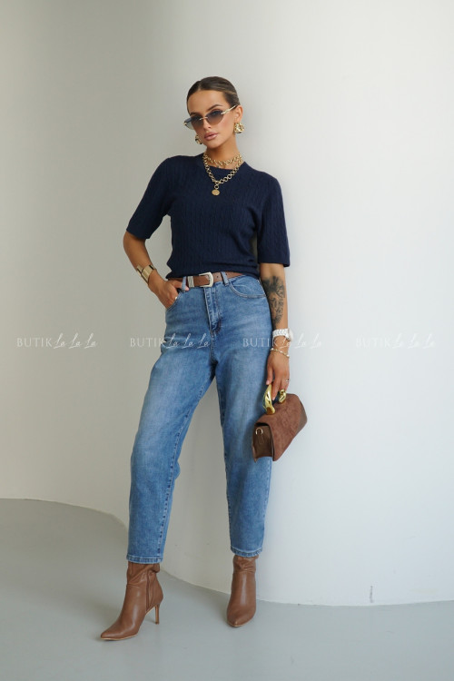 Bluzka dzianinowa granatowa Dima 3