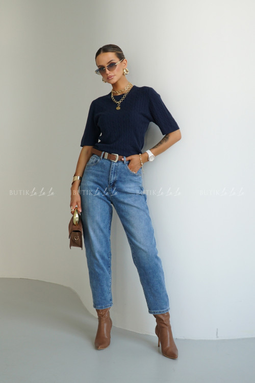 Bluzka dzianinowa granatowa Dima 4