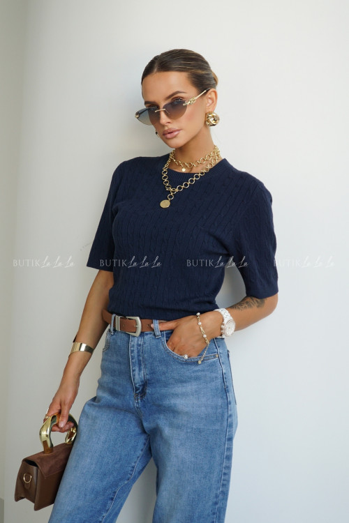 Bluzka dzianinowa granatowa Dima 7