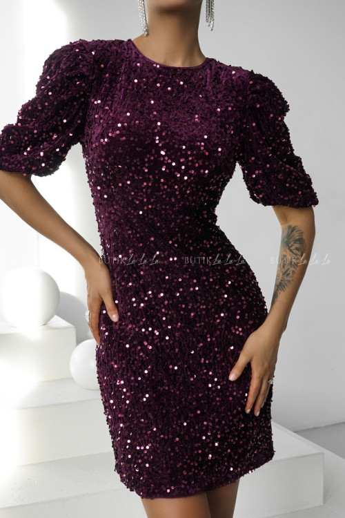 Sukienka cekinowa fioletowa Brenda 1