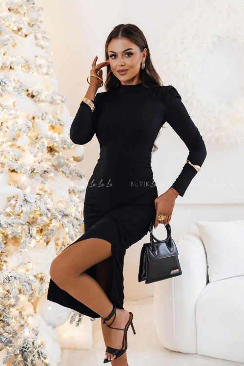 Sukienka dopasowana czarna Lorena