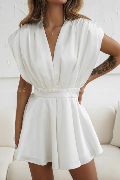 Kombinezon satynowy kremowy Resivio 2